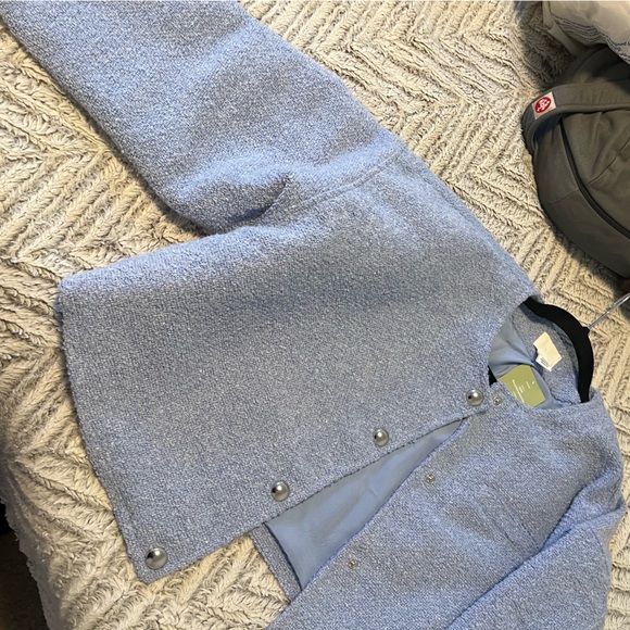 H&M Baby Blue Oversized Button Front Jacket - Picture 7 of 7